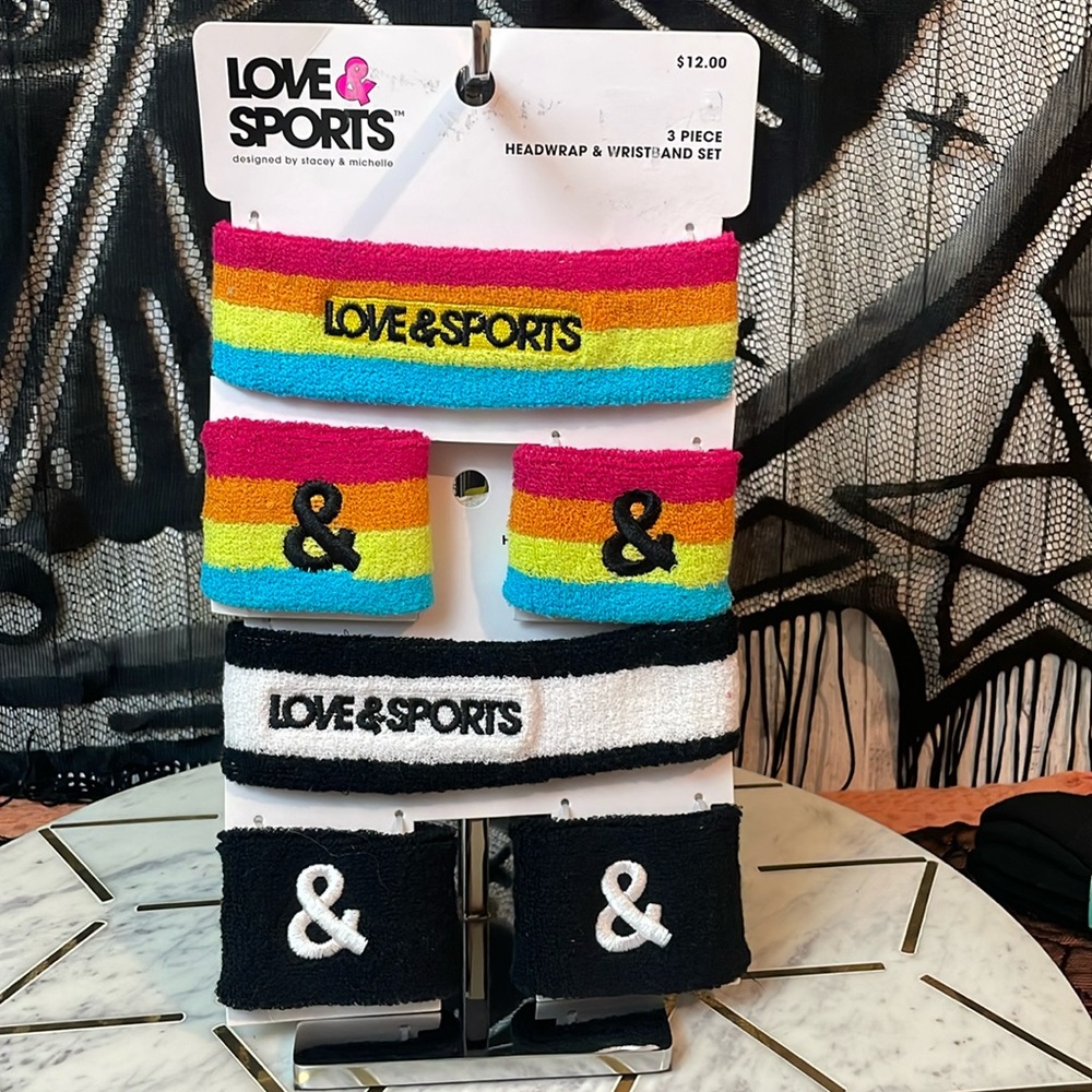 Head wrap & wristband set. Love & Sports selling Two 3pc sets together